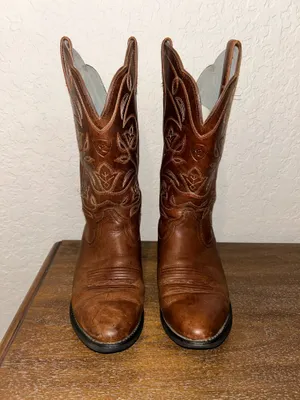 Ariat Heritage-R Toe Floral Stitch Western Leather Boot Shoes Size 5.5 thumbnail 4