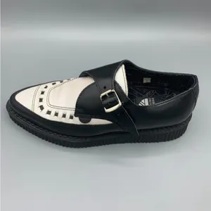 Underground Originals Black & White Creepers in Leather Size 5- FL-SH-057 thumbnail 3