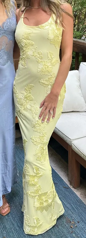 White Fox Summer Ready Maxi Dress Lemon thumbnail 2