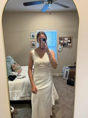 Lace slip Dress Tan thumbnail 3