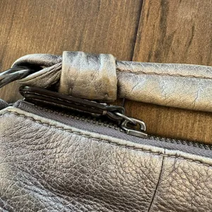 Coach Kristin Metallic Gold Pebbled Leather Hobo Bag Convertible Handbag thumbnail 4