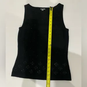 Ann Taylor Wool Cashmere Blend Beaded Sleeveless Tank Top Size S thumbnail 5