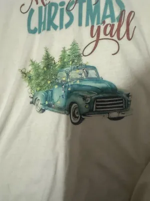 Merry Christmas shirt White Size M thumbnail 3