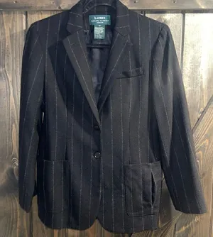Lauren Ralph Lauren 100%Lambswool Pinstripe Blazer‎ thumbnail 1