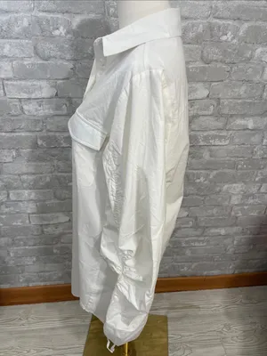 Missguided White Oversized Shirt Dress with Chest Pocket thumbnail 3