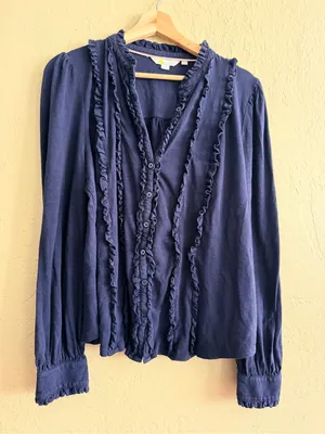 Boden Navy Ruffle thumbnail 1