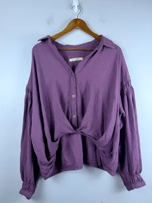 We The Free Free People Rockaway Top in Purple Dusk medium thumbnail 2