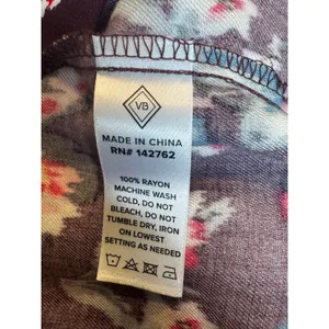 Vera Bradley Floral Wrap Robe Plum Burgundy Rayon Long Sleeve Belted L/XL thumbnail 4