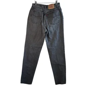 Vtg Levi's 501 17501 High Waisted Mom Jeans Black Cotton Made in USA‎ Sz 13 26" thumbnail 2
