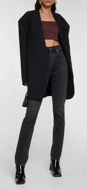 Agolde Freya High Rise Slim Jeans Charcoal Black Gray Womens Size 29‎ thumbnail 1