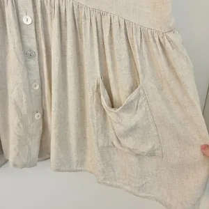 Princess Polly The Sandy Mini Oversized Dress Natural Lower Impact Size S/M thumbnail 7