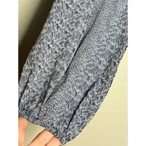 Finders Keepers Animal Print Ruched Mini Dress Blue Gray Size S thumbnail 5