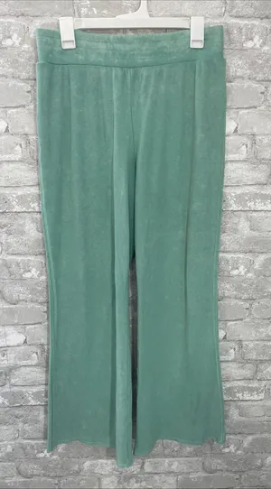Sundry Waffle Knit Wide Leg Pants - Washed Mint Green thumbnail 1