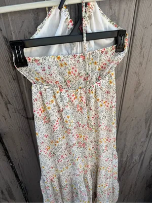 Triple 7 White Floral Halter Maxi Dress thumbnail 3