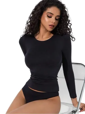 🔃Black Long Sleeve Compression Shirt Black Size M thumbnail 1