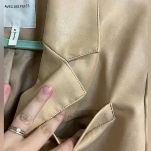 NWT Women's Faux-Leather Fitted Blazer Size M thumbnail 6