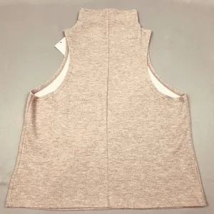 A New Day Mock Neck Sleeveless Sweater‎ Tank Top Oatmeal Tan Womens Large NEW thumbnail 2