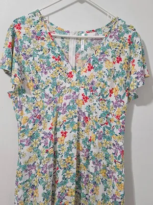 beachsissi Floral Mini Dress - White/Multicolor floral - Size XL thumbnail 3