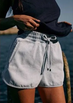Sézane Kurt Denim Shorts‎ Women Light Blue 36 thumbnail 1