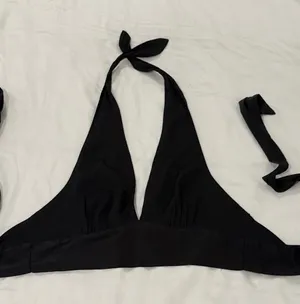 Cotton Candy Black Halter Crop Top thumbnail 1