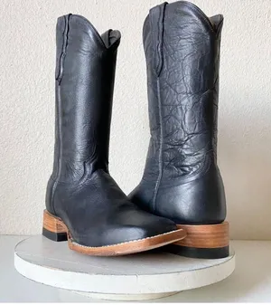 Square toe country boots Black Size 10 thumbnail 1