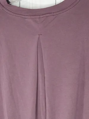 Athleta Long Sleeve Crewneck Relaxed Cropped Boxy Loungewear Top Plumberry thumbnail 7