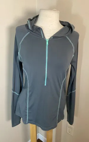 Free People Movement Half-Zip Athletic Hoodie Gray Size M thumbnail 1