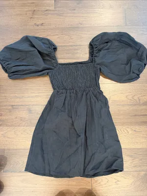 Tuckernuck Annie Smocked Dress Size XS in Black - C67-047 thumbnail 8