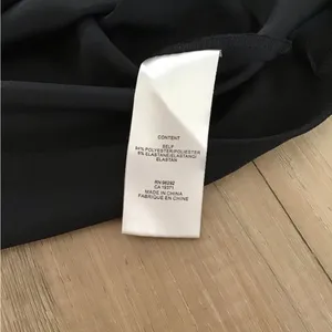 Tibi Black Crew‎ Neck Long Sleeve Blouse Back 1/4 Zipper Size 2 thumbnail 5