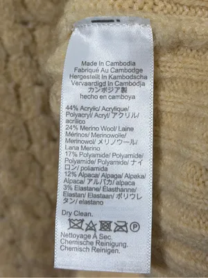 J. CREW Collared Cable Knit Cardigan Size XL Sweater Cream Fall Winter CC004 thumbnail 9