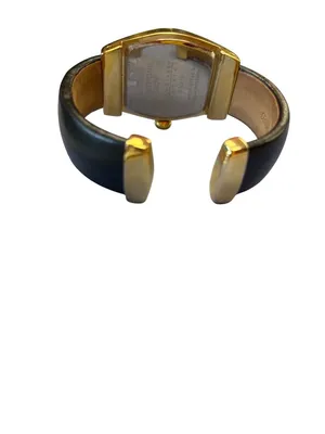 Joan Rivers V377 wms Japan movement black gold steel watch untested SKU 10-789 thumbnail 4