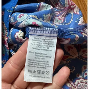 J. Crew‎ Liberty Floral Belle Ruffle Neck Top in Flora Belle Blue Multi Sz 6 thumbnail 10