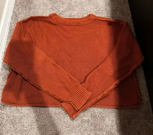 Rust Orange Knit Sweater Size M/L 0629 Size M thumbnail 1
