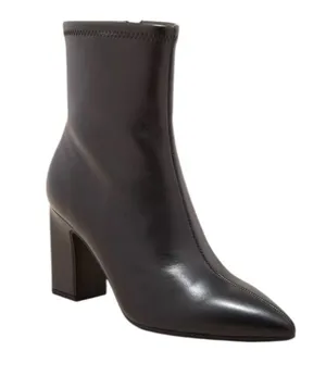 A New Day Ankle Boots Donna Women's Size 10 Black 3½" Heel Side Zip Faux Leather thumbnail 1
