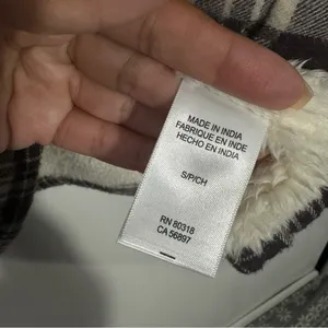 Lucky Brand Sherpa Lined Shacket Brown Tan‎ Plaid Small Outdoorsy Cabin Cozy thumbnail 6