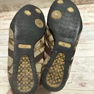 Coach Lace Up Sneaker Women’s Size 8 Brown and Tan C Logo thumbnail 5
