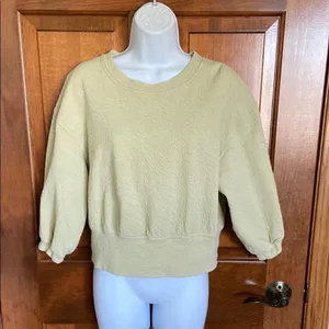 Lululemon Textured Crewneck Pullover Color is a Dew Green Size 4‎ thumbnail 4