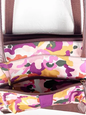 FOSSIL Jenna Floral Double Shoulder Straps Canvas Tote Bag thumbnail 5