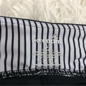 Kyodan Striped Pleated‎ Athletic Skort Skirt Black White Large thumbnail 3