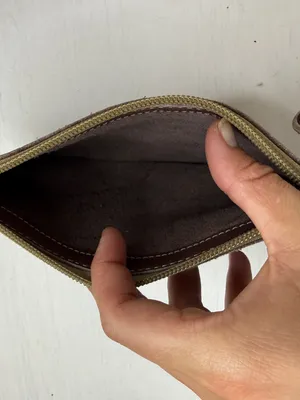 Frye Espresso Brown Pebbled Leather Wristlet Bag thumbnail 8
