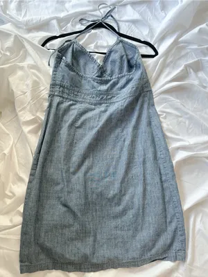 Vintage Gap 100% Cotton Y2K Halter Tie Back Dress thumbnail 6