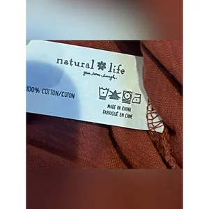 Natural Life Crochet Trim Racerback Boho Dress Rust Orange Size Medium thumbnail 6