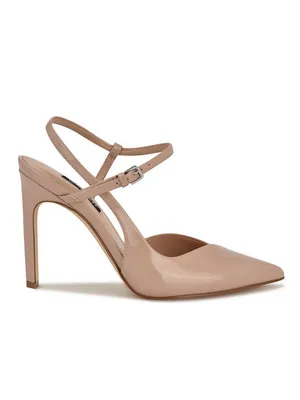 Nine West Franka Nude Patent Pointed Toe Stiletto Pumps 8.5M $95.99 thumbnail 2