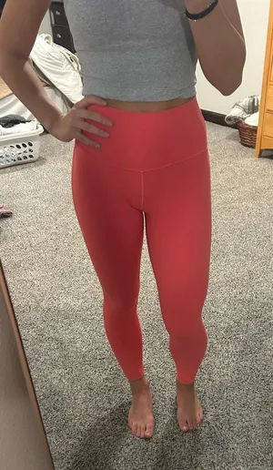 Coral Lululemon Align Leggings  thumbnail 1