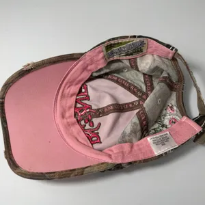 Vtg Y2K‎ Bone Collector Camo Pink Grunge Floral Hat Cap Adjustable thumbnail 3
