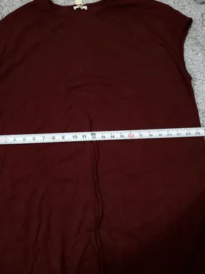 OGL Cotton Lyocell Easy Airy Midi Dress with Self-Tie Ruby Red Women's Size XL thumbnail 4