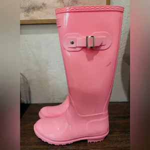Seven7 brand. Womens Pink Glossy Rain Boots size 7 thumbnail 7