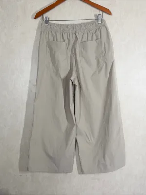Athleta Women’s Midday Mid Rise Crop Poplin Pants Lightweight UPF 40+ in Ecru S thumbnail 5