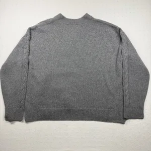 Charter Club Luxury 100% Cashmere Gray Cable Knit V-Neck Sweater XL thumbnail 8