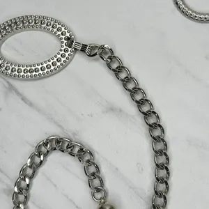 Chunky Studded Silver Tone Chain Belt One Size (OS) ✨ thumbnail 11